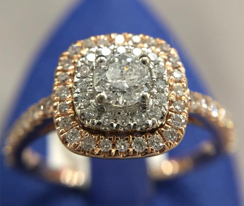 Diamond Halo Engagement Ring