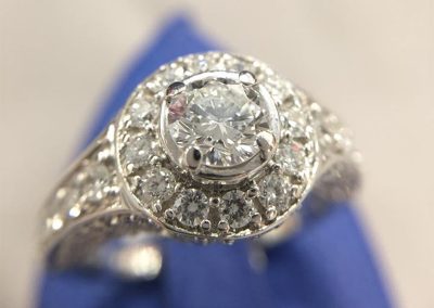 White Gold Diamond Halo Ring